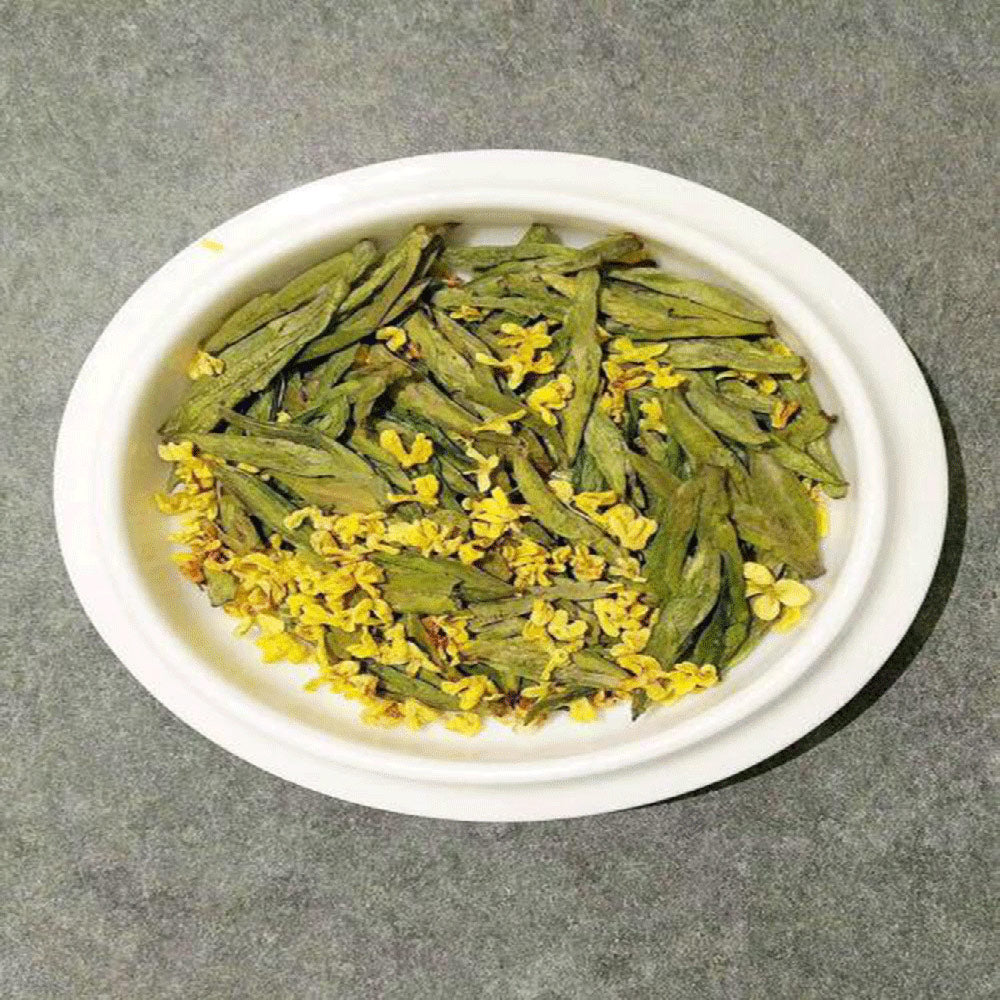 Organic Osmathus Longjing Dragon Well Green Tea 100g/3.5Oz Long Jing Origin Hangzhou