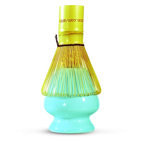 Bamboo Matcha Whisk Holder Chasen Stand Ceramic (Green)