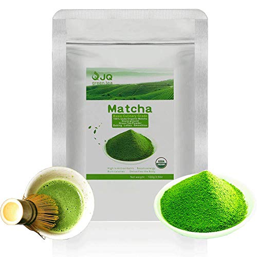 Matcha Green Tea Powder 3.5 OZ 100 g Basic Culinary Grade Organic macha Powder Mocha USDA Latte Baking Cooking