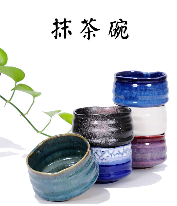 Matcha Bowl Glazed Green Tea Chawan for Japanese Tea Ceremony (White)