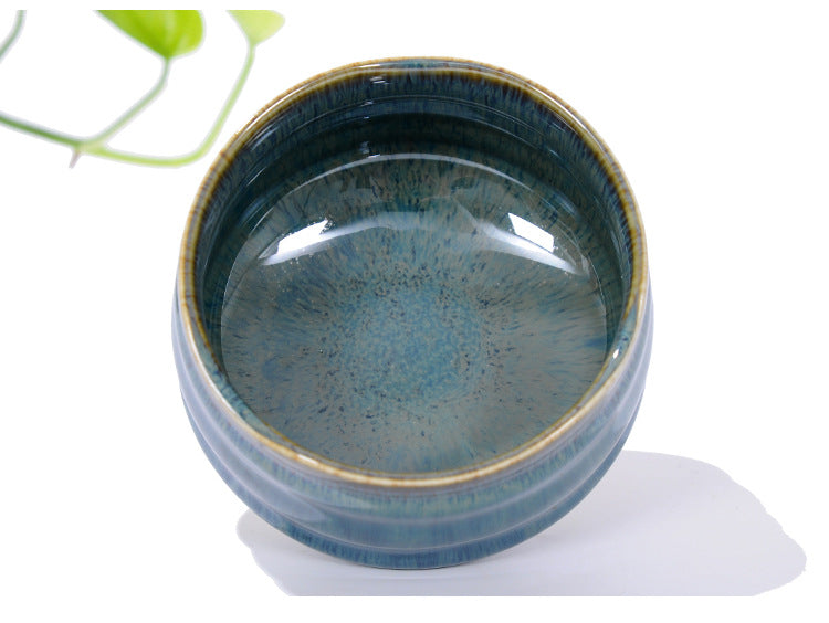 Matcha Bowl Glazed Green Tea Chawan for Japanese Tea Ceremony (Turquoise Blue)