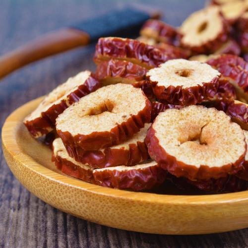 Chinese Delicacies Poly Dry Freeze Dried Red Dates Delicious Crisp Snacks Seedless Jujube Tea Tablets 500g for Snack Soup Tea