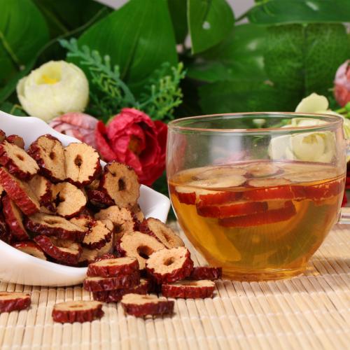 Chinese Delicacies Poly Dry Freeze Dried Red Dates Delicious Crisp Snacks Seedless Jujube Tea Tablets 500g for Snack Soup Tea
